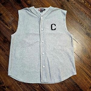 Chaps Ralph Lauren Vintage Shirt Mens Large Gray Baseball Sportswear Classic